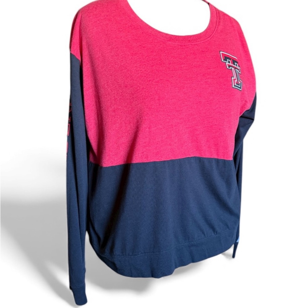 Russell Athletic ColorBlock Long Sleeve Red & Black Texas Tech T-Shirt XXL